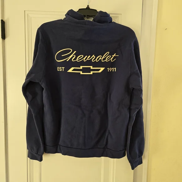 Chevrolet Classic Hoodie, Navy Blue, Size M - Picture 6 of 6
